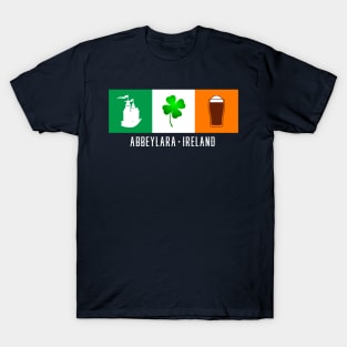 Abbeylara Ireland, Gaelic - Irish Flag T-Shirt